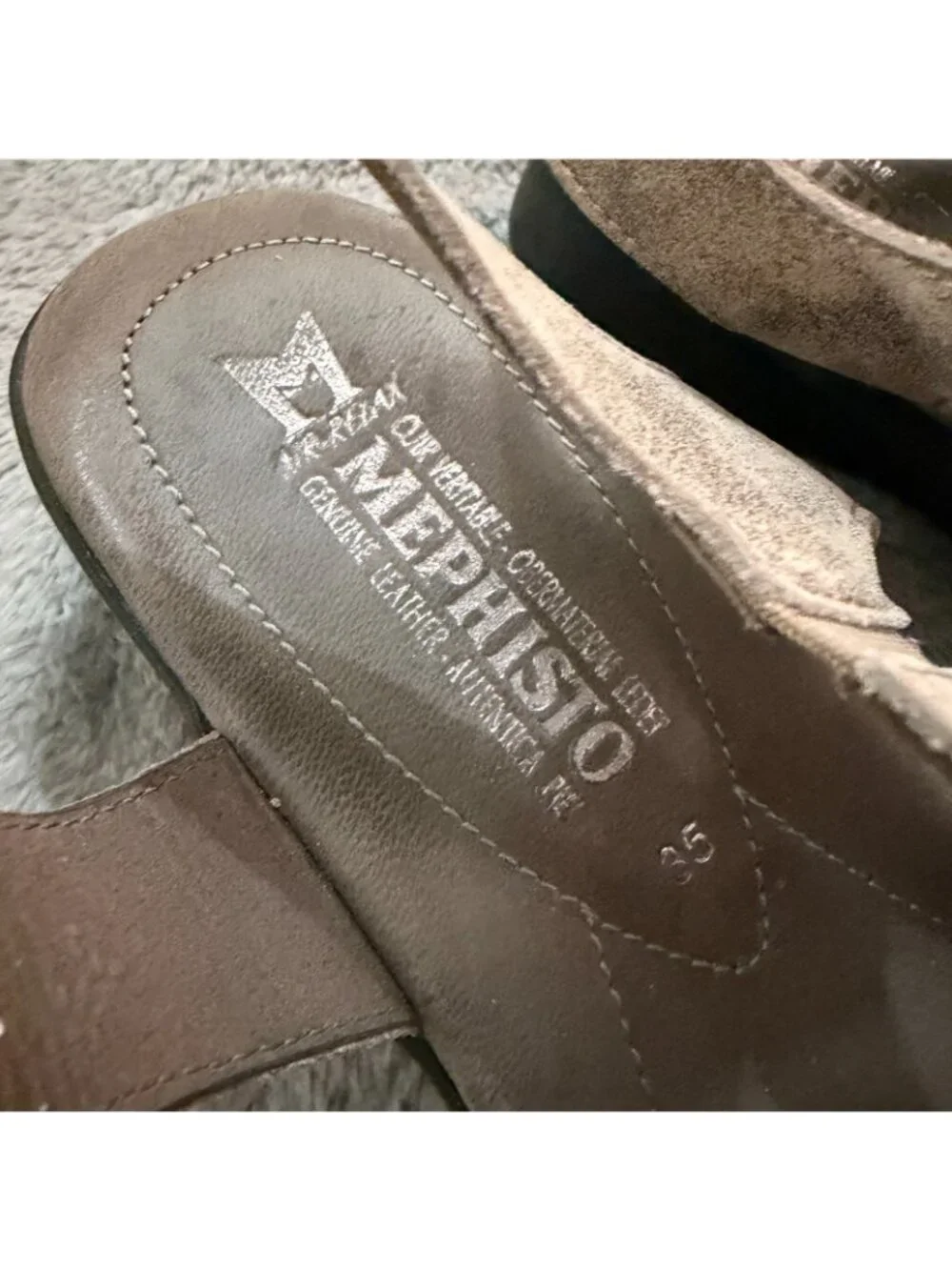 Mephisto Phiby Perfe Sandals Shoes Metallic Womens 35 US 5 Comfort